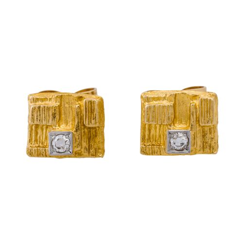 LAPPONIA Ohrringe mit 2 Achtkantdiamanten zus. Ca. 0,04 ct, LAPPONIA Earrings wi&hellip;