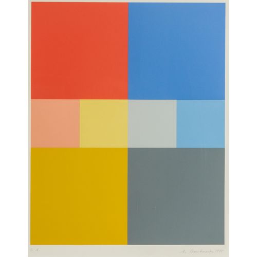 STANKOWSKI, ANTON (1906-1998), "Komposition mit Quadraten in Gelb-, Rot-, Blau- &hellip;