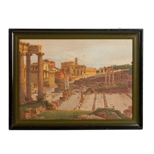 KÜNSTLER/IN 19. Jh., "Rom, Blick auf das Forum Romanum", 艺术家 19世纪，"罗马，罗马广场的景色"，石&hellip;
