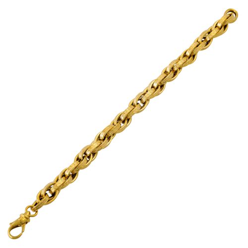 Armband, Bracciale in oro giallo 18 carati, 19,1 g, L: 20 cm, decorato a fiori, &hellip;