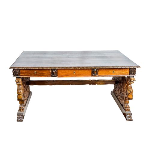 GROßER HISTORISMUS-TISCH LARGE HISTORIC TABLE

Probably Italy, end of the 19th c&hellip;