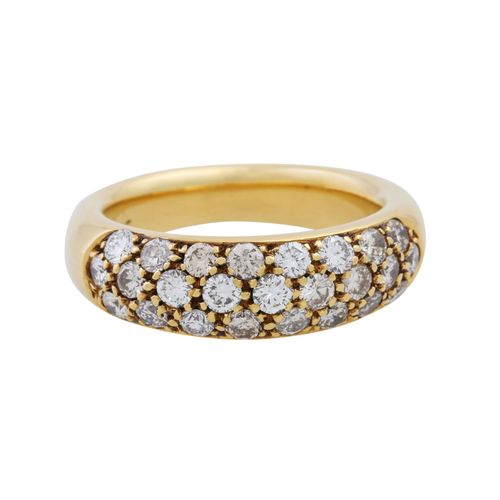 Ring mit 25 Brillanten von zus. Ca. 1,25 ct, Anello con 25 diamanti taglio brill&hellip;