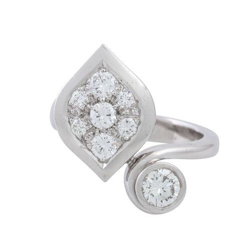 JACOBI Ring mit 8 Brillanten von zus. Ca. 1 ct, JACOBI戒指，镶有8颗明亮式切割钻石，总重约1克拉，RW-W&hellip;