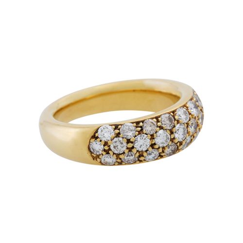 Ring mit 25 Brillanten von zus. Ca. 1,25 ct, Bague avec 25 diamants taille brill&hellip;