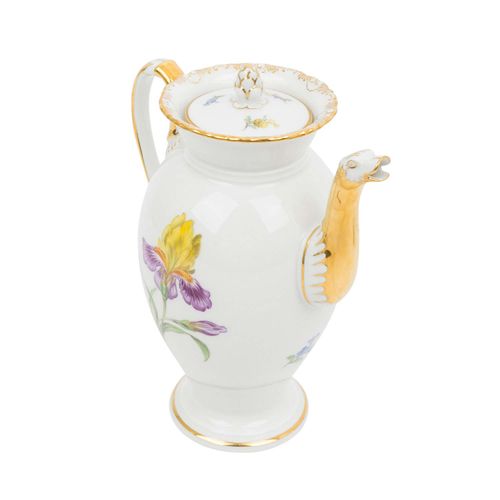 MEISSEN 21-tlg. Mokkaservice f. 6 Personen 'Blumendekor und Muschelrand', 2. Wah&hellip;