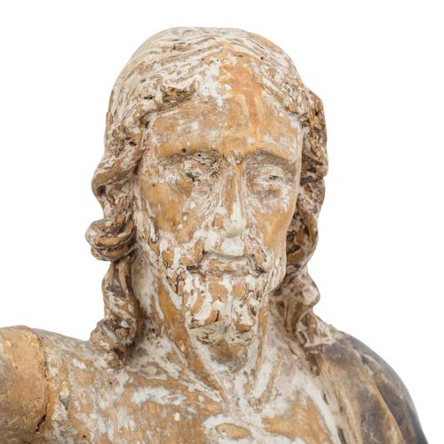 BILDSCHNITZER DES 17.JH. "Holzfigur eines Auferstehungschristus" 17TH CENTURY SC&hellip;
