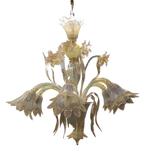 MURANOLEUCHTER, MURANO CHANDELIER, 

Murano, hand-made glass in a round shape wi&hellip;