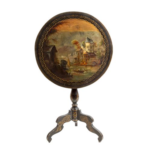 Salontisch SALON TABLE

England, end of the 19th century, painted, baluster shaf&hellip;