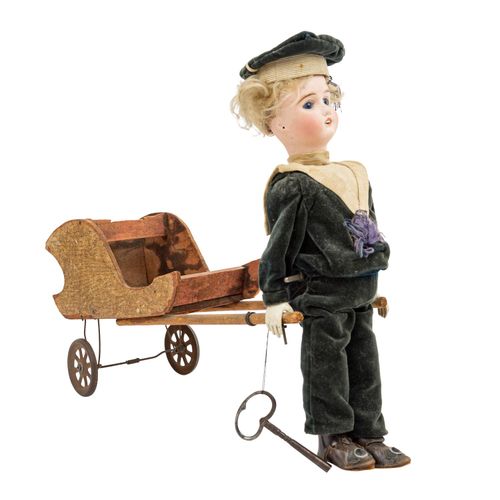 LIMOGES Puppenautomat, um 1900, LIMOGES doll around 1900, marked on the back of &hellip;