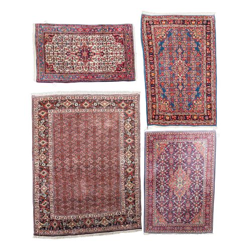 4 edle Orientteppiche. BIDJAR/PERSIEN, 1950er/60er Jahre: 4 fine oriental carpet&hellip;