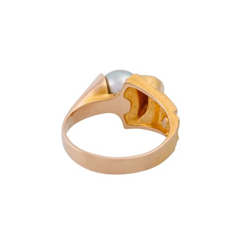 LAPPONIA Ring mit hellgrauer Perle, LAPPONIA Bague avec perle de culture gris cl&hellip;