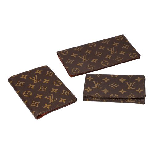 LOUIS VUITTON VINTAGE Konvolut. LOUIS VUITTON convolute. Wallet (coll. 1987, 19,&hellip;