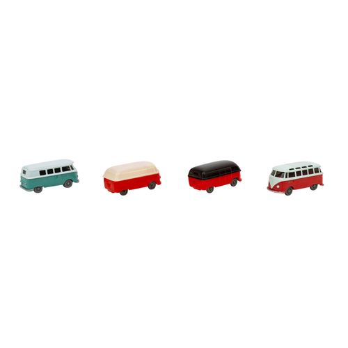 WIKING 4-tlg Konvolut VW-Busse, 1954-1969, WIKING 4 VW-busses, 1954-1969, consis&hellip;