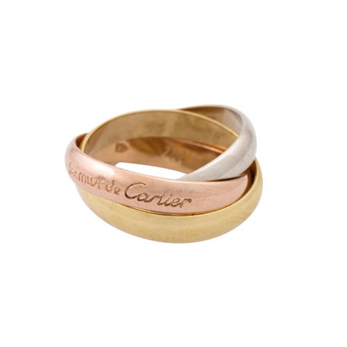 CARTIER Trinity Ring CARTIER Trinity ring, 18K YG/RG/WG, 7.2 g, ring size: 50, 2&hellip;