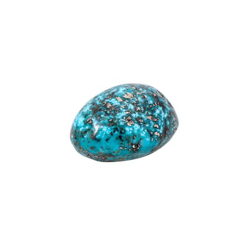 1 loser Türkis Cabochon von 93 ct, Loose turquoise cabochon of 93 ct with pyrite&hellip;