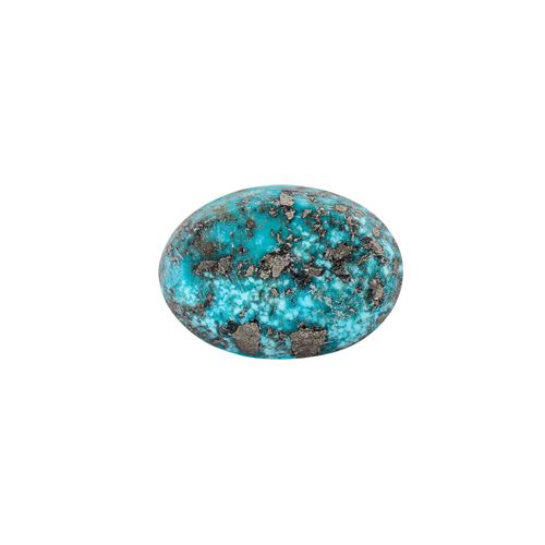 1 loser Türkis Cabochon von 93 ct, Loose turquoise cabochon of 93 ct with pyrite&hellip;