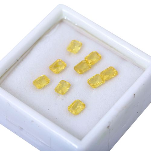 Konvolut 9 gelbe Saphire von ca. 4,7 ct Lot de 9 sapphires jaunes totalisant 4.7&hellip;