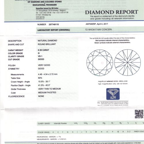 Loser Altschliffdiamant 0,35 ct, FW (G)/VS1, Loose old-european-cut diamond of 0&hellip;