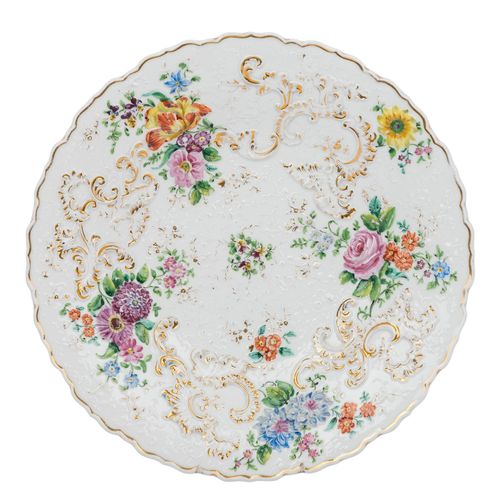 MEISSEN Prunkteller, 1. Wahl, um 1840. MEISSEN pompous plate, 1st choice, c. 184&hellip;