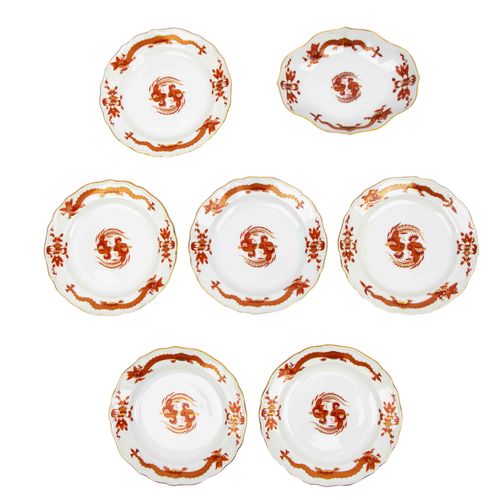 MEISSEN 8-tlg. Konvolut 'Drachendekore', 1. Wahl, 20./21. Jh.: MEISSEN 8-piece c&hellip;