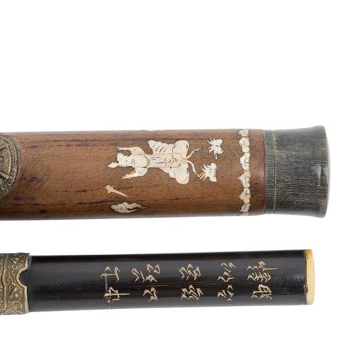 2 feine Opiumpfeifen. CHINA, 19./20. Jh. 2 fine opium pipes. CHINA, 19th/20th c.&hellip;