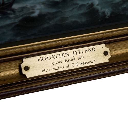 BING & GROENDAHL Porzellanbild 'Fregatten Jylland', 20. Jh. Cuadro de BING & GRO&hellip;