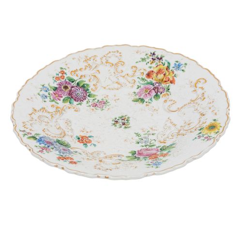 MEISSEN Prunkteller, 1. Wahl, um 1840. MEISSEN pompous plate, 1st choice, c. 184&hellip;