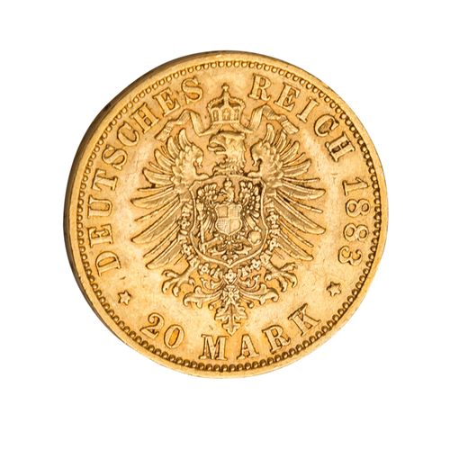 Preussen/GOLD - 20 Mark 1883 A Prusse/Or - 20 marks 1883 A William I., environ 7&hellip;
