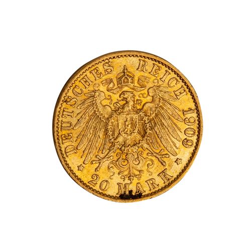 Preussen/GOLD - 20 Mark 1909 A Prusse/Or - 20 marks 1909 A Guillaume II., enviro&hellip;