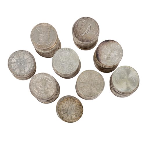 Österreich /SILBER - Konvolut Gedenkmünzen, ca, 3,4kg fein 奥地利/银 - 收藏纪念币，约3.4公斤，&hellip;