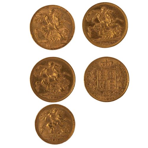 Viktorianische Sovereigns/GOLD - 4 x 1 Sovereign Victorian Sovereigns / GOLD - 4&hellip;