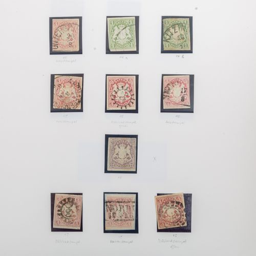 Altdeutschland mit gestempelten Marken Anciens États allemands avec timbres obli&hellip;