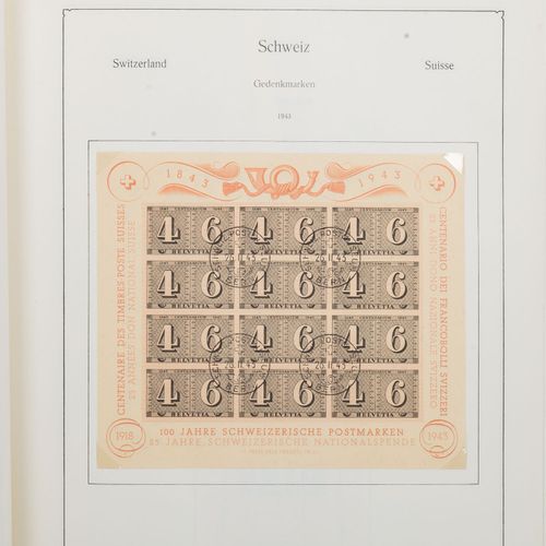Schweiz, ca. 1850/1994 瑞士，约1850/1994 广泛的二手收藏在KA*BE预印的相册中，大部分是完整的部分。在Juventute/Pa&hellip;