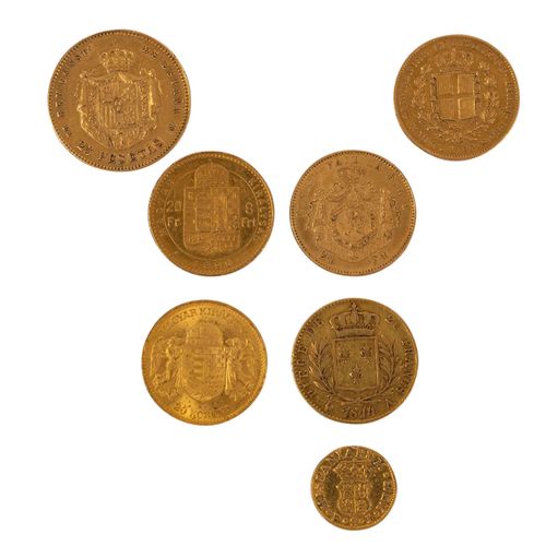 GOLDLOT mit historischen Münzen, ca. 38 g fein, darunter LOT OR avec des pièces &hellip;