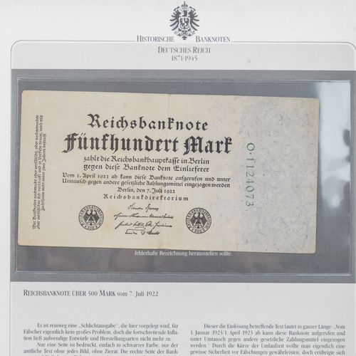 Sammelalbum "Historische Banknoten Deutsches Reich 1871-1945" - Album de collect&hellip;