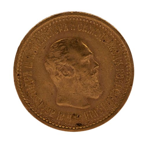 Russland/GOLD - 5 Rubel 1889 r, Russie/Or - 5 Roubles 1889 r, Alexandre III., en&hellip;