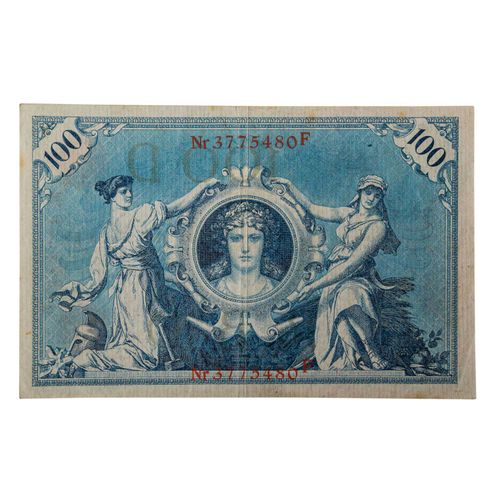 Banknotensammlung Deutsches Reich 德国，即德意志帝国的银行票据集，约有100张紧急货币，条件各异。