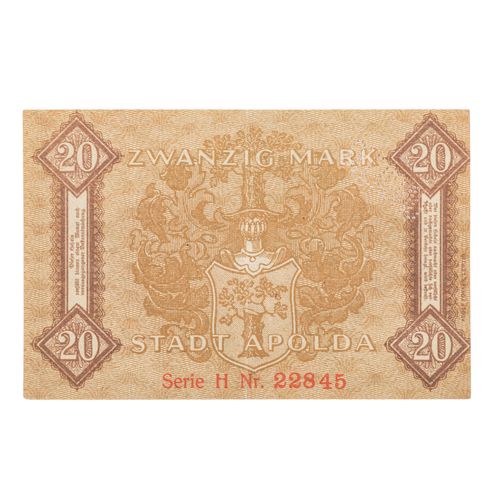 Konvolut Banknoten und Gutscheine 钞票和凭证的混合，大约有160多张钞票，即大约33张50芬尼柏林1921，大约79张Notg&hellip;