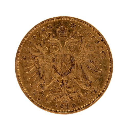 Österreich/GOLD - 10 Kronen 1896, 奥地利/黄金 - 1896年10克朗，约3.04克，优质，VF，根据UStG第25c条免税。