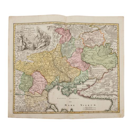 Russland, Schwarzmeergebiete, Ukraine, handkolorierte Kupferstichlandkarten, 18.&hellip;