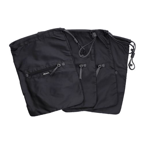 PRADA Beutel Konvolut. PRADA bag. Four models in nylon with zip pocket on the fr&hellip;