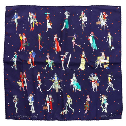 HERMÈS Seidencarrés "GAVROCHE - LA CHARMANTE AUX ANIMAUX... HERMÈS silk scarf "G&hellip;