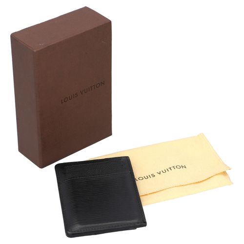 LOUIS VUITTON Karten-Etui, Koll.: 2014. 路易威登名片盒，领衔：2014年。 黑色Taiga和Epi皮革模型，有六个隔层。&hellip;