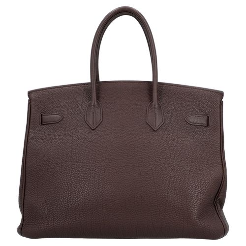 HERMÈS Handtasche "BIRKIN BAG 35", Koll. 2007. 爱马仕手袋 "BIRKIN BAG 35"，2007年出品。 深棕&hellip;