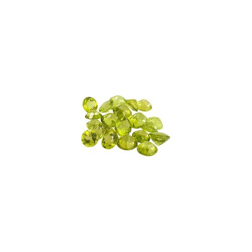Null Bundle of peridots totalling 22,7 ct, 6-7, mm round and 2 oval stones, part&hellip;