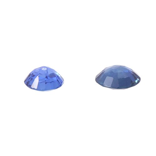 Null Bundle of 4 sapphires totalling ca. 4.15 ct, round 4.5 - 6.5 mm, oval 7.5 x&hellip;