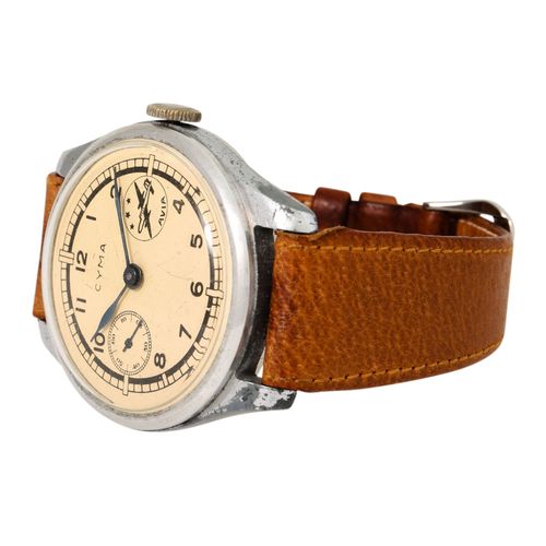 Null CYMA Vintage Pilot's Watch Orologio da polso da uomo. Circa anni '40.