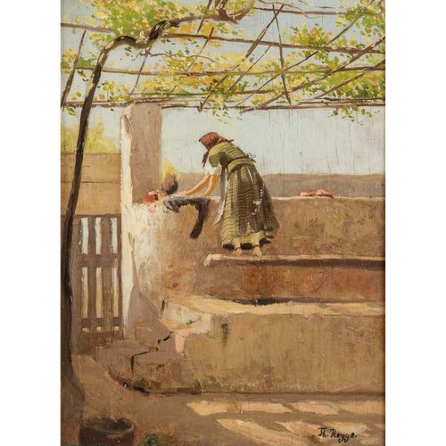 Null ROGGE, THEODOR (1854-1933) "The Laundress".


Oil on wood, signed, HxW: 33/&hellip;