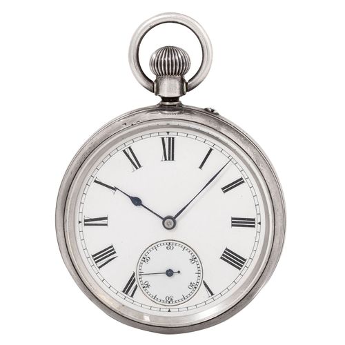 Null Anonymous ancient Lepine pocket watch, England ca. 1893. Case Sterling silv&hellip;
