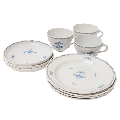 Null MEISSEN Lot de 10 pièces de service, 20e siècle, 2e choix